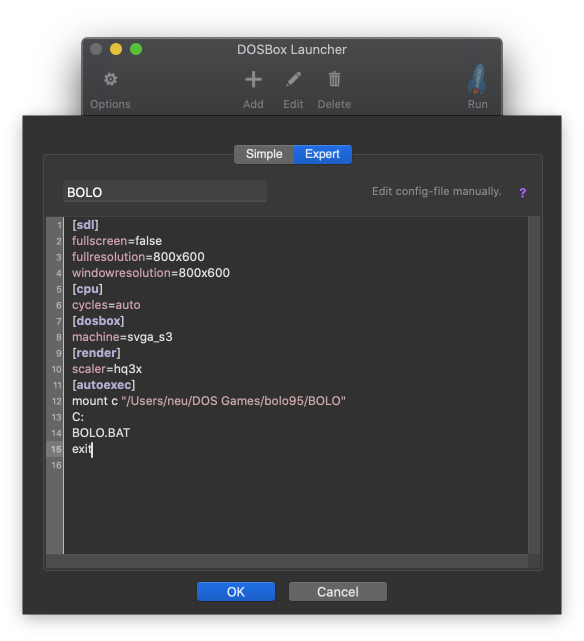 DOSBoxLauncher Screenshot